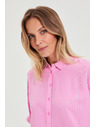 Moodo Ružičasta prugasta košulja Moodo