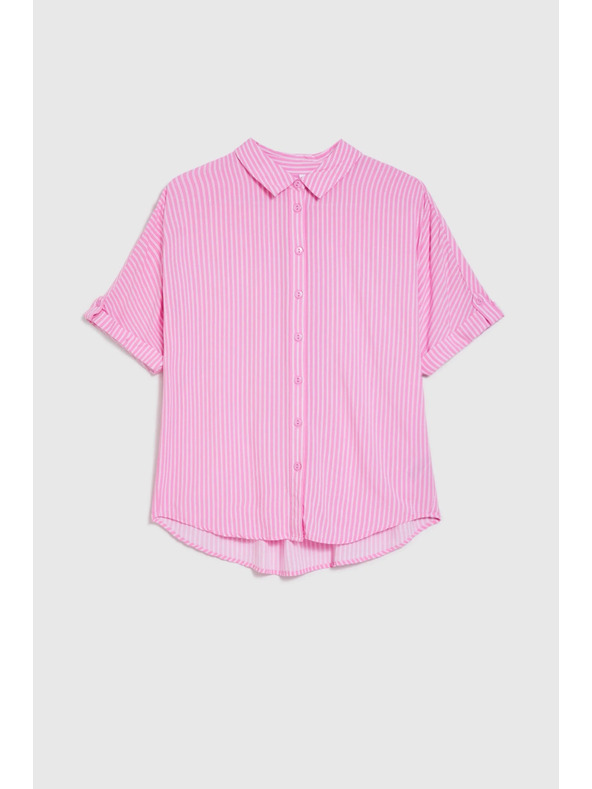Moodo Ružičasta prugasta košulja Moodo
