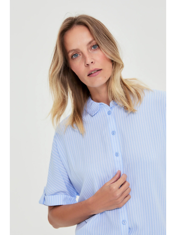 Moodo Svjetloplava prugasta košulja Moodo