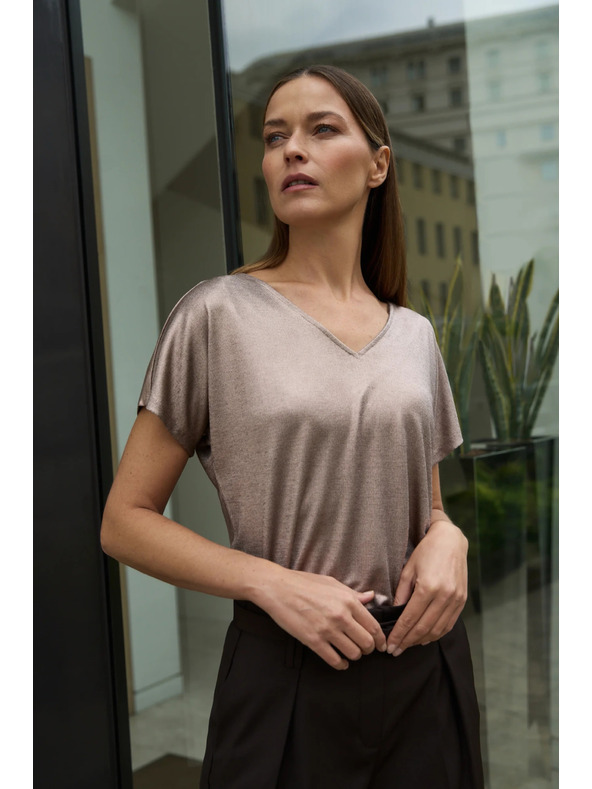 Moodo Bluza od šljokičastog materijala ružičasta Moodo