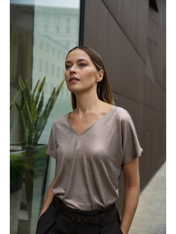 Moodo Bluza od šljokičastog materijala ružičasta Moodo