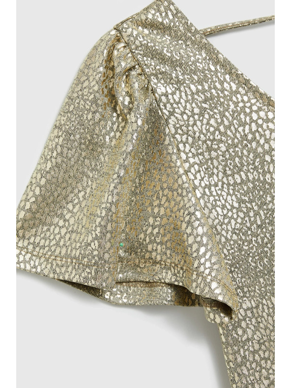 Moodo Bluza napuhanih rukava zlatna Moodo