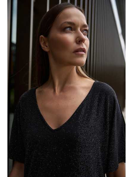 Moodo Bluza za nošenje na dva načina crna Moodo