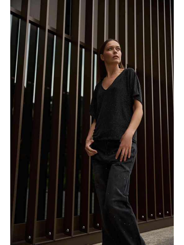 Moodo Bluza za nošenje na dva načina crna Moodo