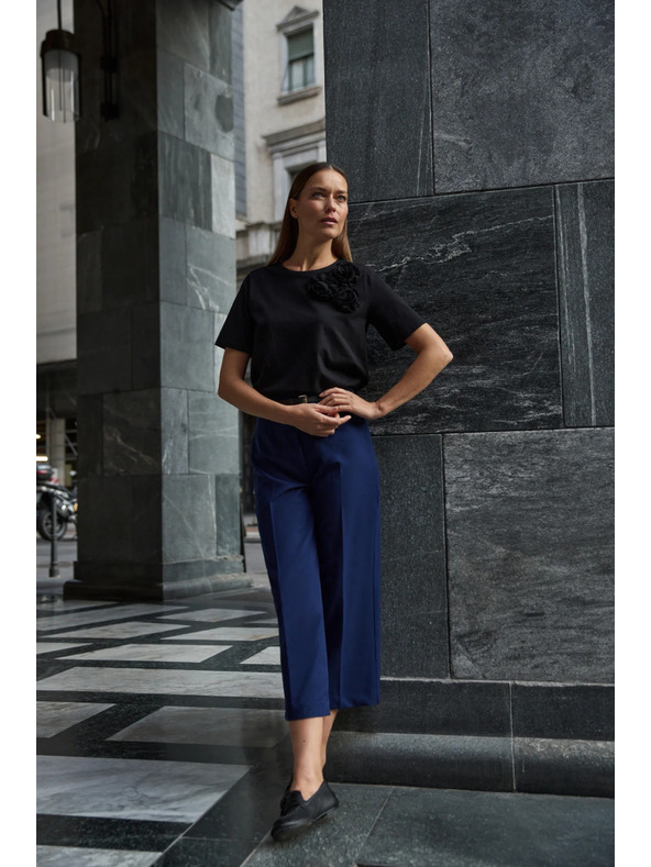 Moodo Pamučna majica s aplikacijom crna Moodo