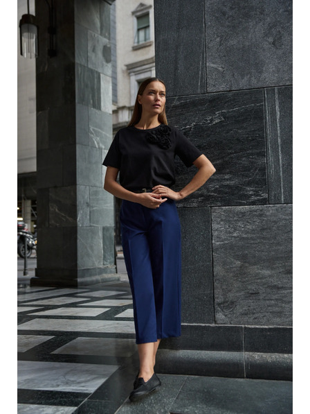 Moodo Pamučna majica s aplikacijom crna Moodo