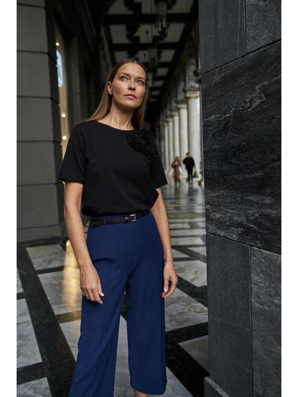 Moodo Pamučna majica s aplikacijom crna Moodo