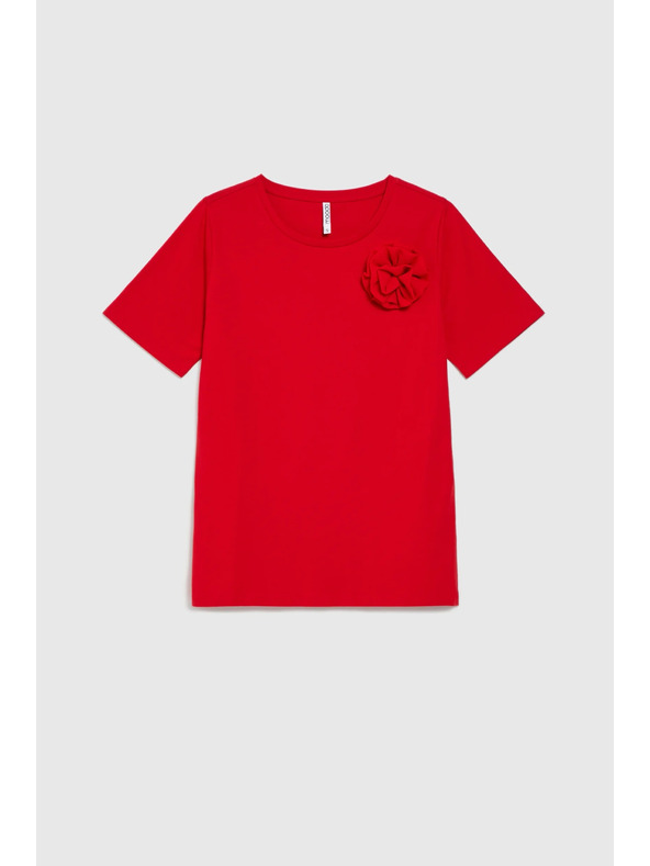 Moodo Pamučna bluza s aplikacijom crvena Moodo