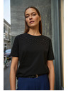 Moodo Crna majica s perlicama Moodo