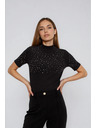 Moodo Crna majica kratkih rukava Moodo