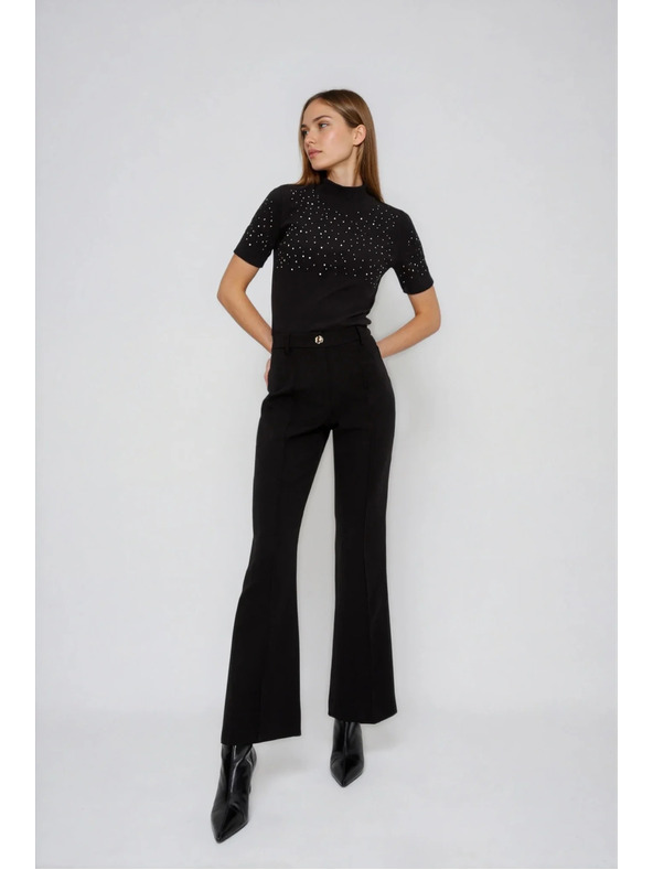 Moodo Crna majica kratkih rukava Moodo