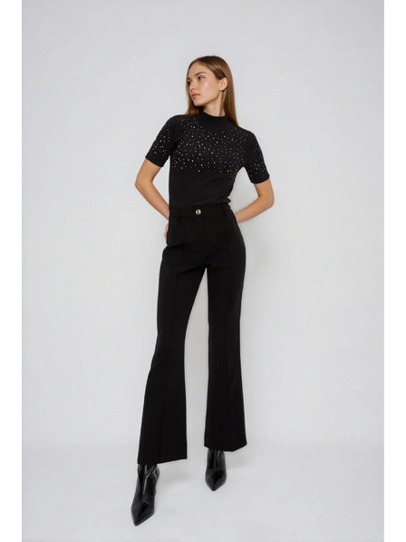 Moodo Crna majica kratkih rukava Moodo