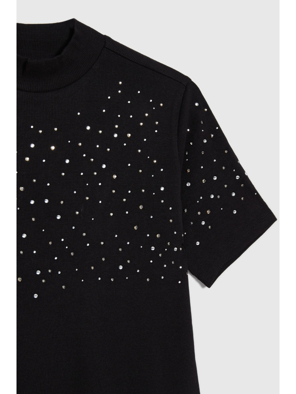 Moodo Crna majica kratkih rukava Moodo