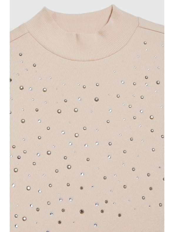 Moodo Bež bluza s džepovima Moodo