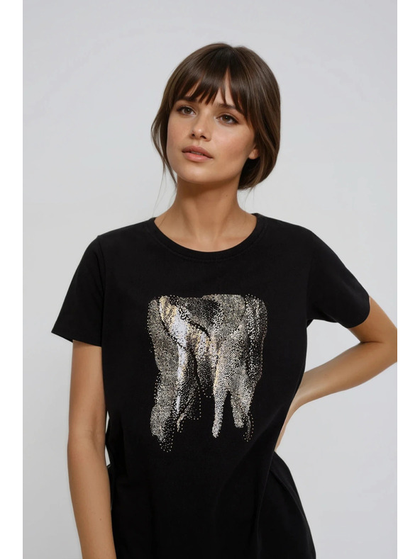 Moodo Bluza s printom crna Moodo