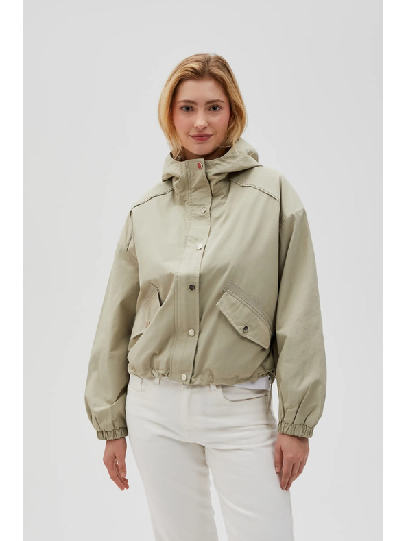 Moodo Kratka jakna s kapuljačom maslinasta Moodo