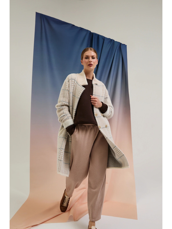 Moodo Kaput kockasti bež Moodo