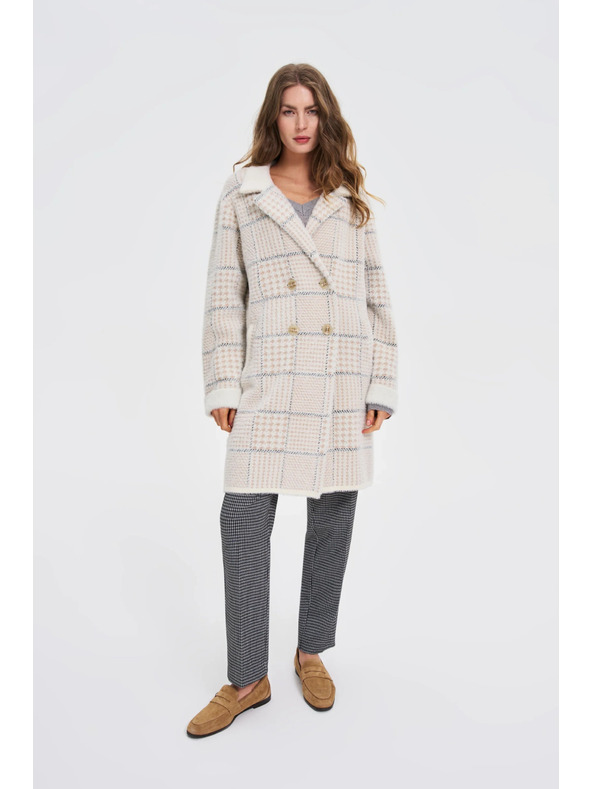 Moodo Kaput kockasti bež Moodo