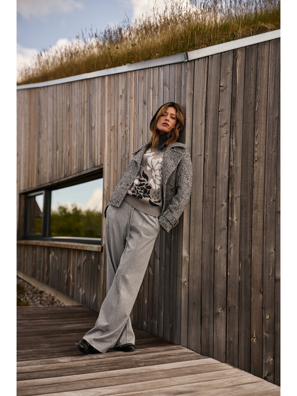 Moodo Kratki crno-bijeli kaput Moodo