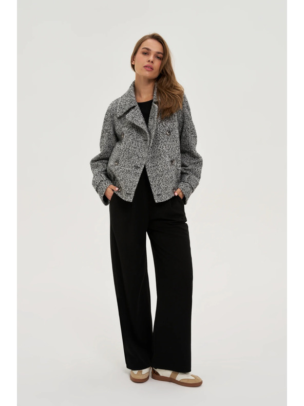 Moodo Kratki crno-bijeli kaput Moodo