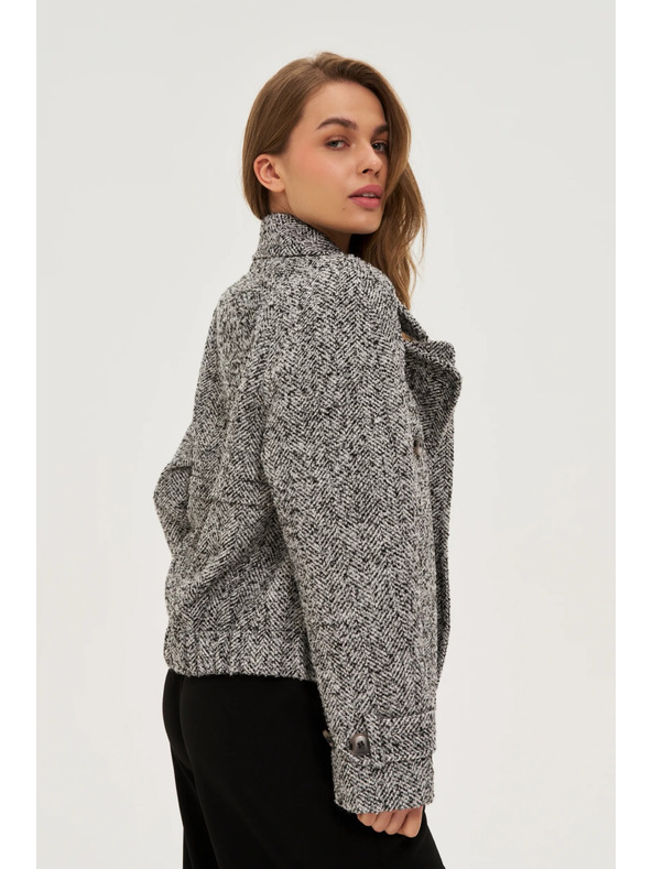 Moodo Kratki crno-bijeli kaput Moodo