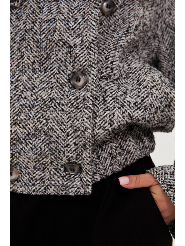 Moodo Kratki crno-bijeli kaput Moodo