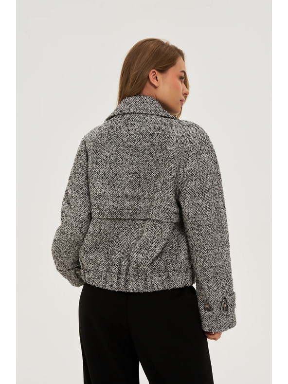 Moodo Kratki crno-bijeli kaput Moodo