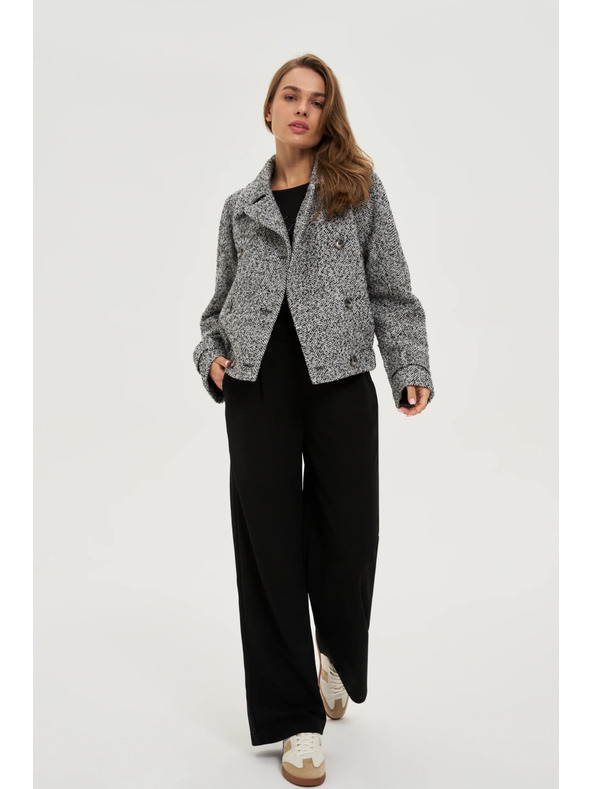 Moodo Kratki crno-bijeli kaput Moodo