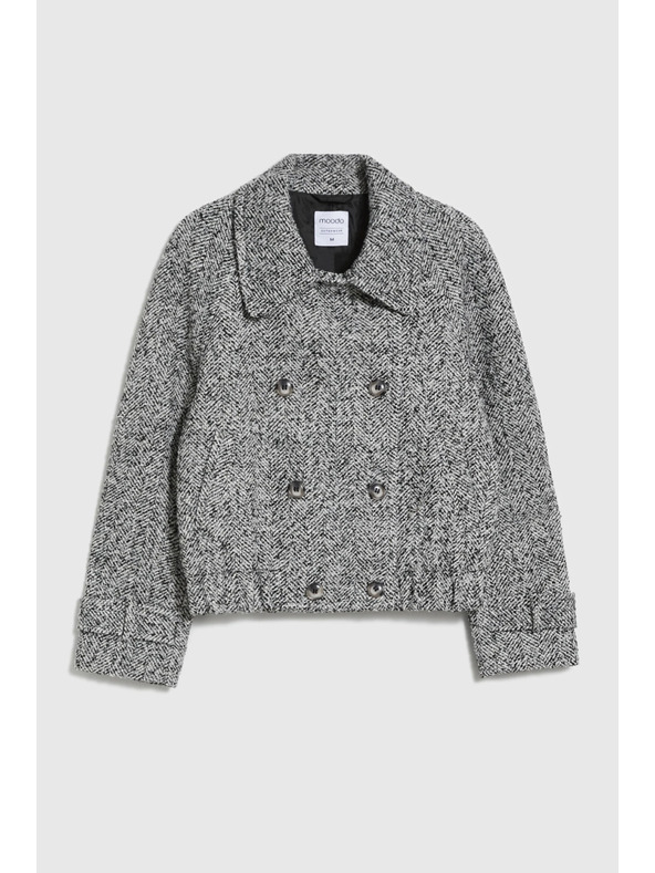 Moodo Kratki crno-bijeli kaput Moodo