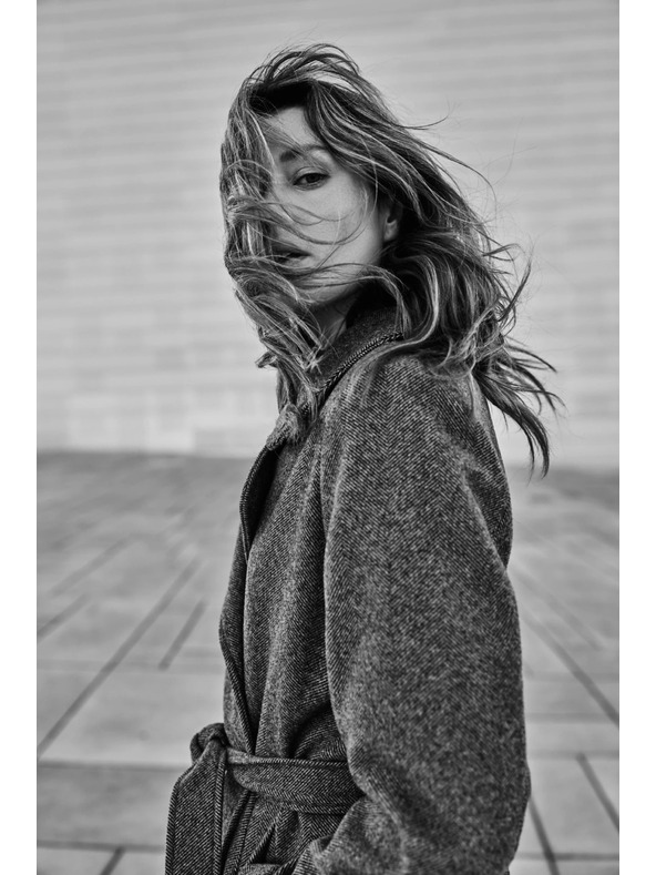 Moodo Kaput s pojasom sivi Moodo