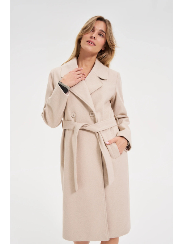 Moodo Kaput s pojasom bež Moodo