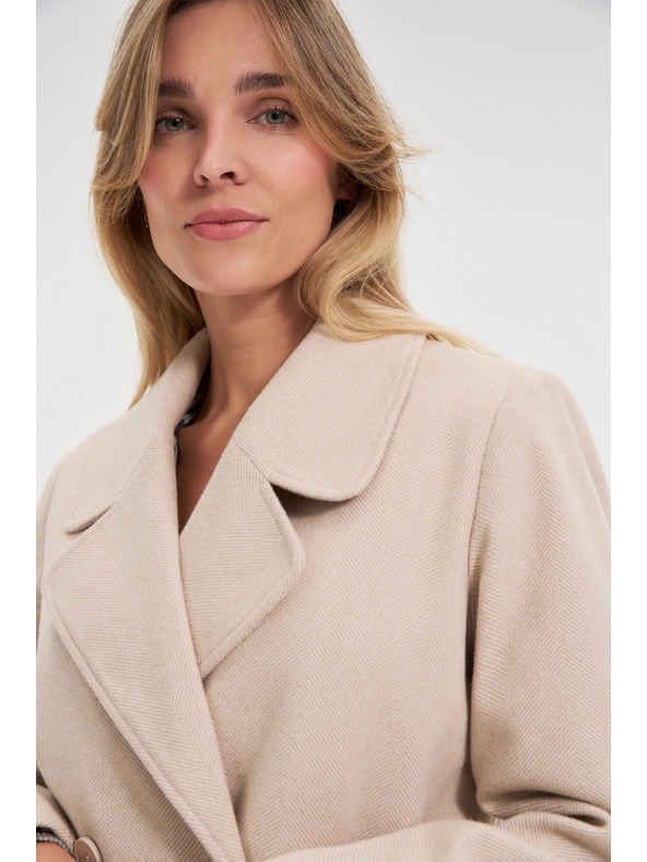 Moodo Kaput s pojasom bež Moodo