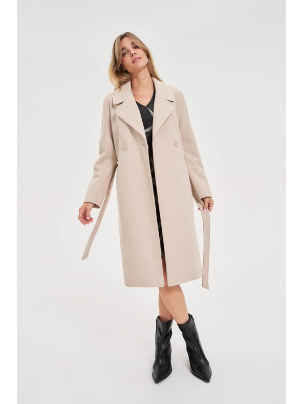 Moodo Kaput s pojasom bež Moodo