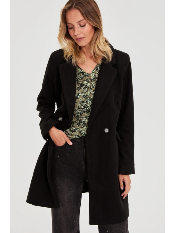 Moodo Dvostruki kaput crni Moodo