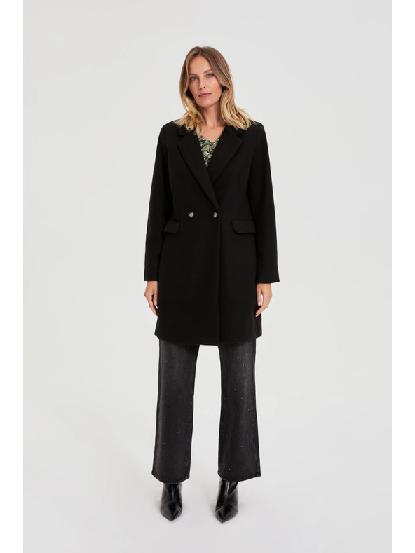 Moodo Dvostruki kaput crni Moodo