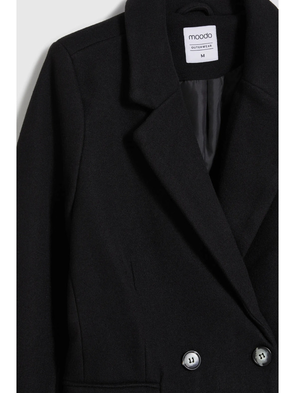 Moodo Dvostruki kaput crni Moodo