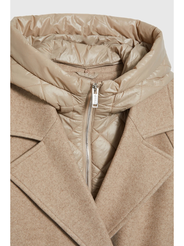 Moodo Dugi kaput s kapuljačom bež Moodo