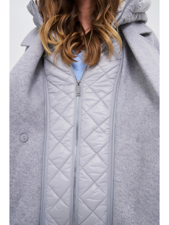 Moodo Dugi kaput s kapuljačom sivi Moodo