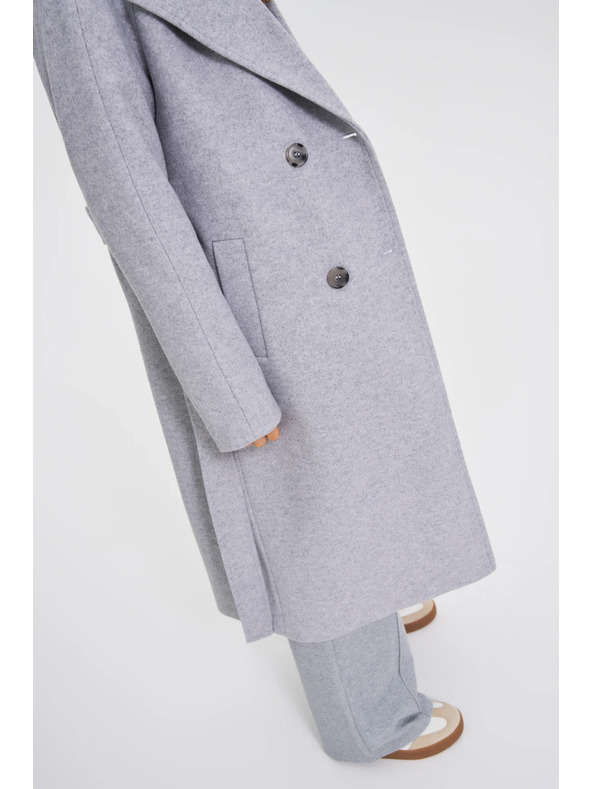 Moodo Dugi kaput s kapuljačom sivi Moodo