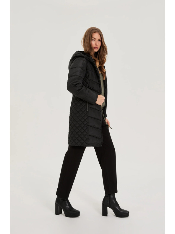 Moodo Jakna s prošivanom kapuljačom crna Moodo