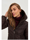 Moodo Jakna s prošivanom kapuljačom smeđa Moodo