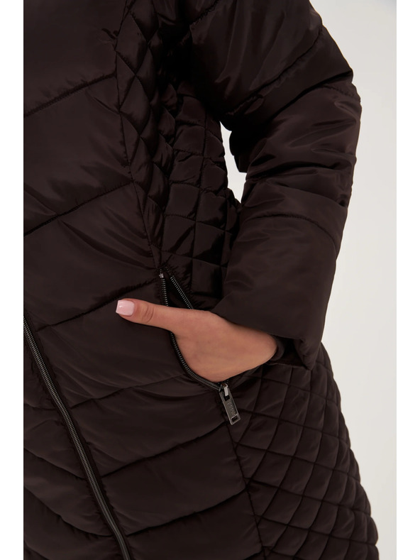 Moodo Jakna s prošivanom kapuljačom smeđa Moodo