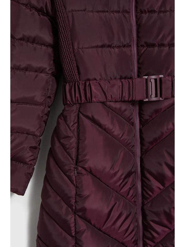 Moodo Jakna s pojasom vinsko crvena Moodo