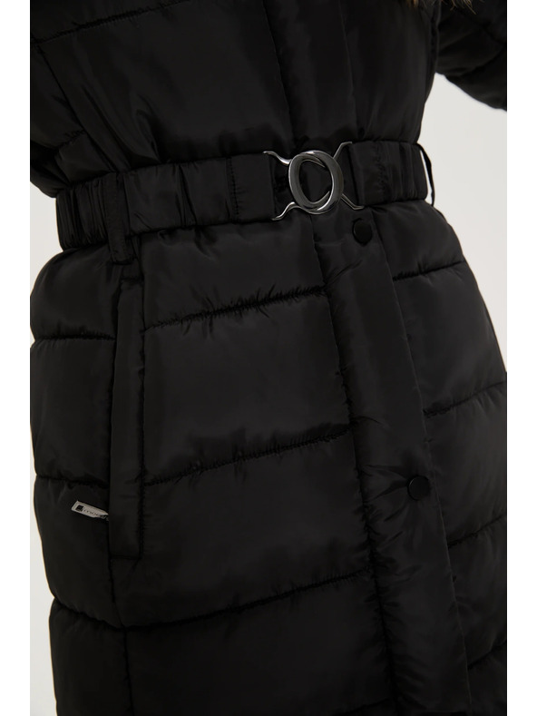 Moodo Duga jakna s kapuljačom crna Moodo