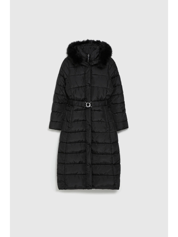 Moodo Duga jakna s kapuljačom crna Moodo