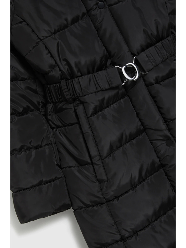 Moodo Duga jakna s kapuljačom crna Moodo