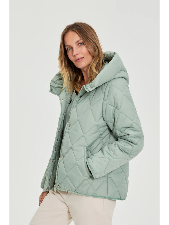 Moodo Prošivena jakna s kapuljačom maslinasta Moodo