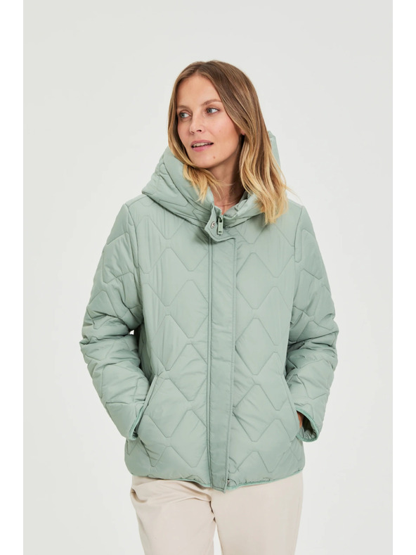 Moodo Prošivena jakna s kapuljačom maslinasta Moodo