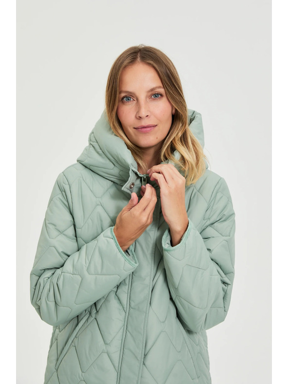 Moodo Prošivena jakna s kapuljačom maslinasta Moodo