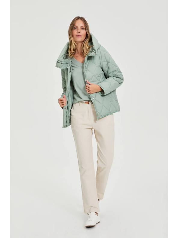Moodo Prošivena jakna s kapuljačom maslinasta Moodo